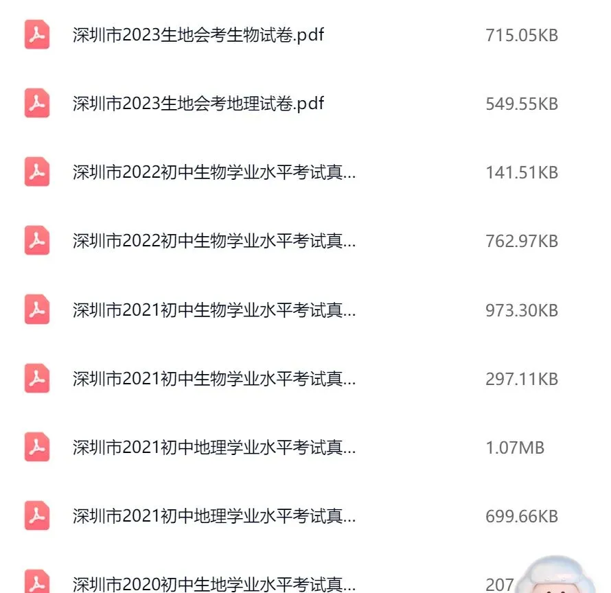 免费领!冲刺2026深圳生地会考|历年真题及答案! 第9张