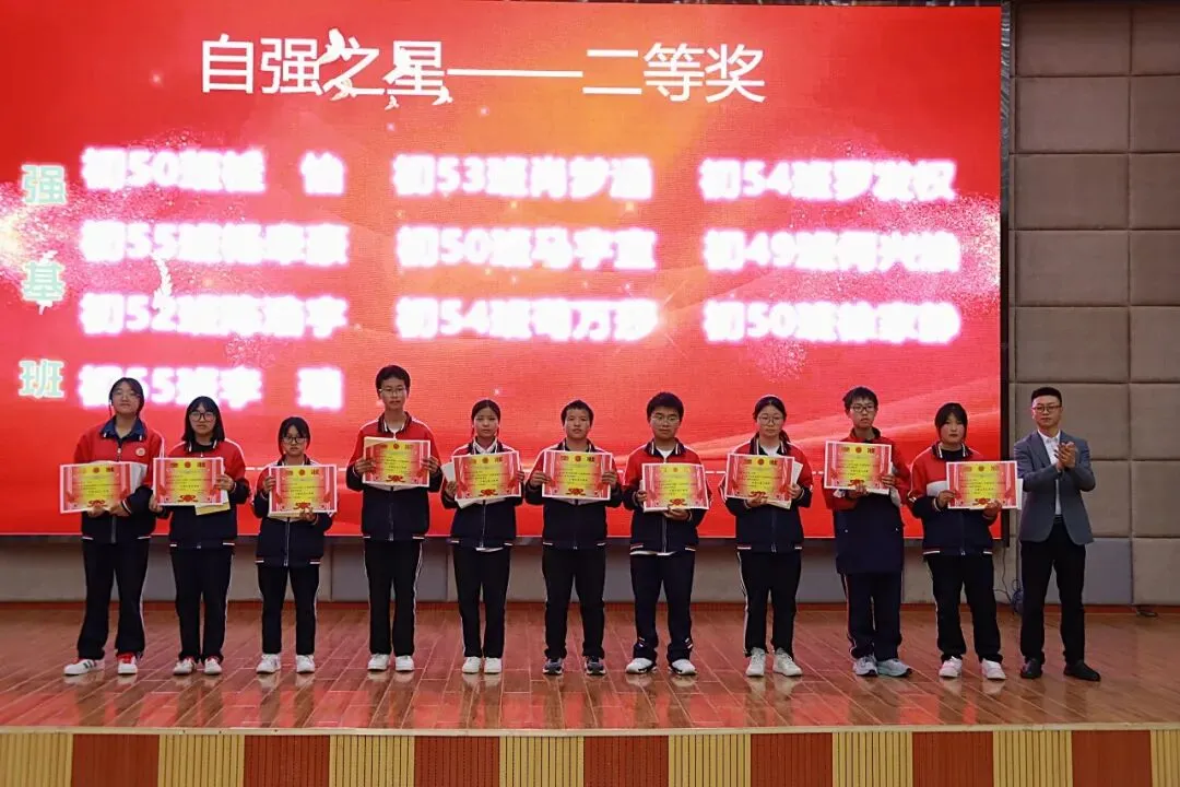 榜样引领,决胜中考——鲁甸县崇文高级中学初二年级举行先进表彰暨地生信动员大会 第16张