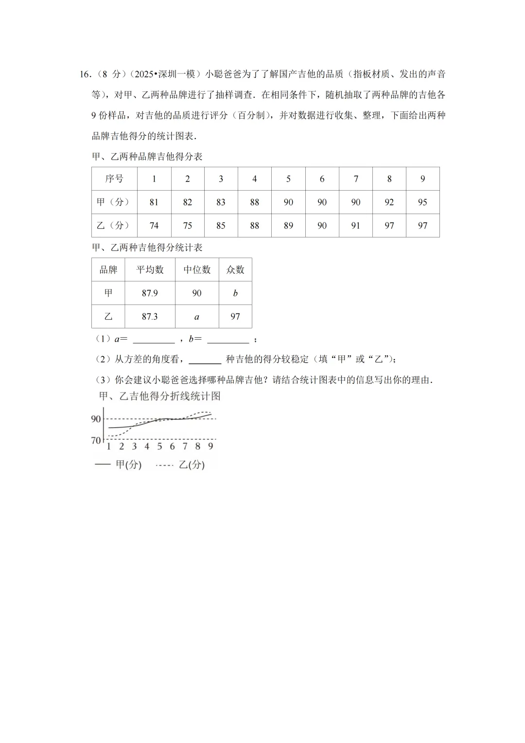 2025年深圳中考数学模拟试卷合集(45套) 第7张