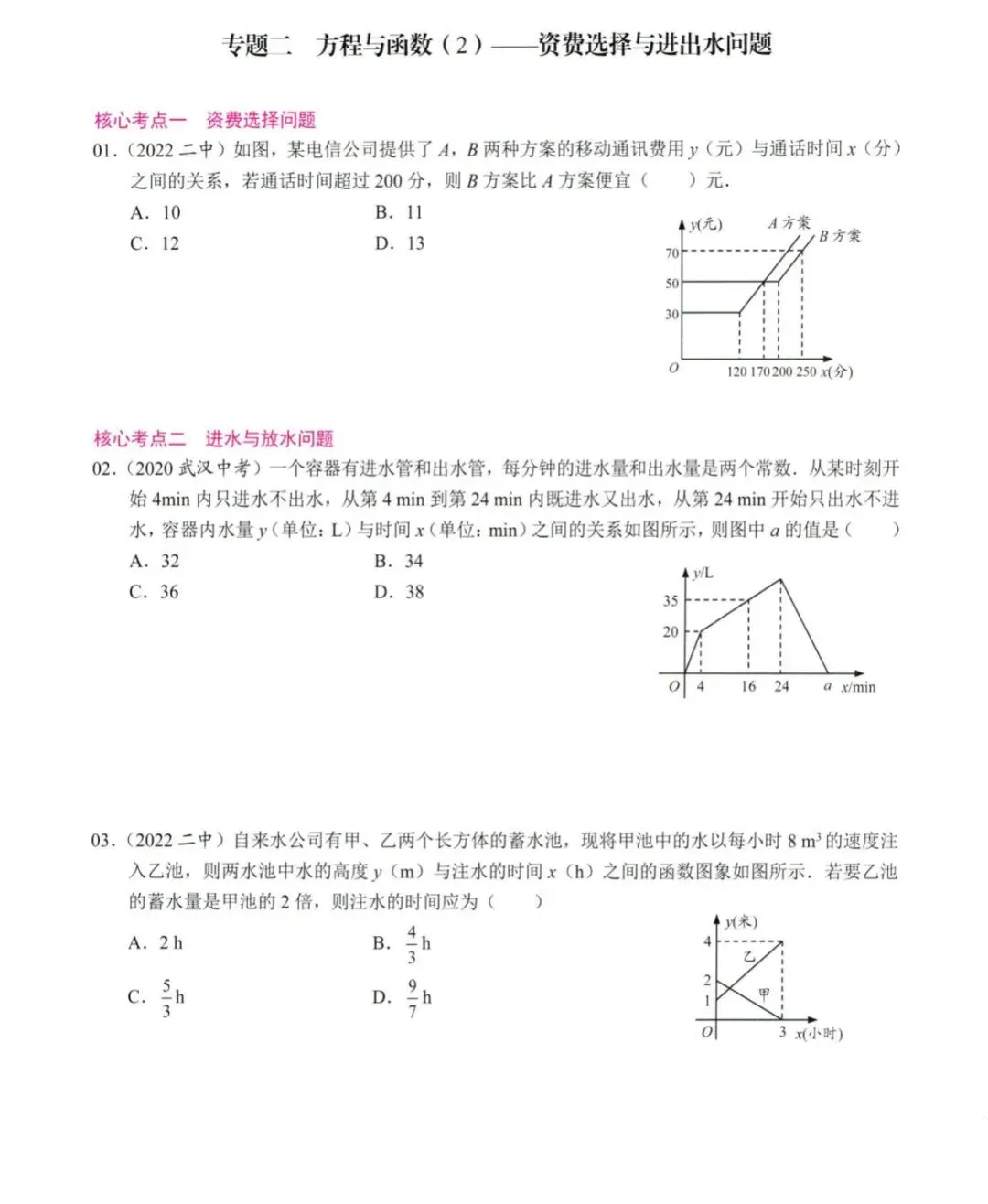 方程与函数中考专题 第3张