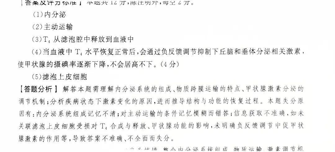 【生物】高考真题的官方答案(1) 第9张