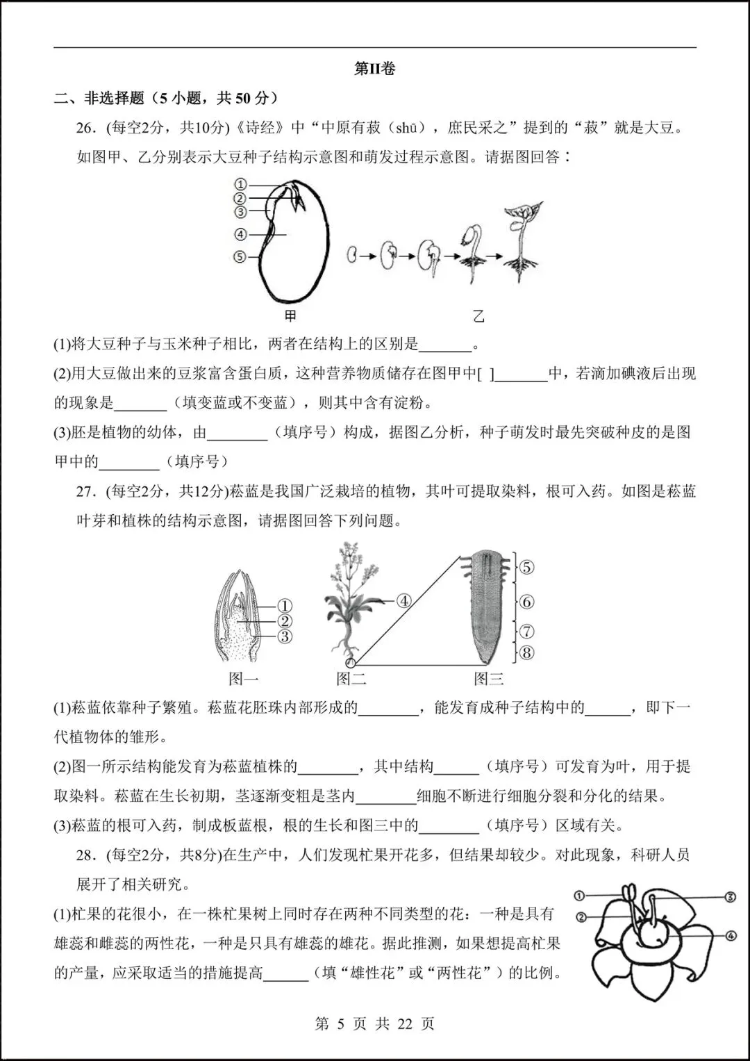 2026人教版七年级生物下学期【期中考试模拟卷】+期中知识点总结,完整电子版可下载打印! 第7张