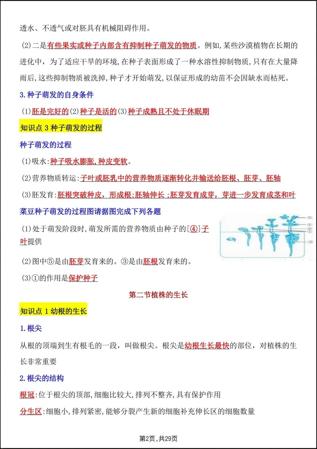 2026人教版七年级生物下学期【期中考试模拟卷】+期中知识点总结,完整电子版可下载打印! 第16张