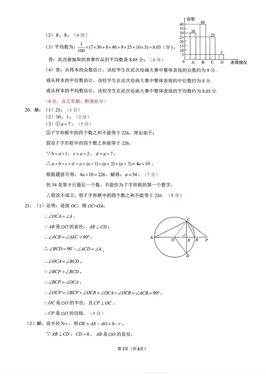 黄冈市2026年4月初中毕业年级模拟考试数学试题(含答案) 第10张