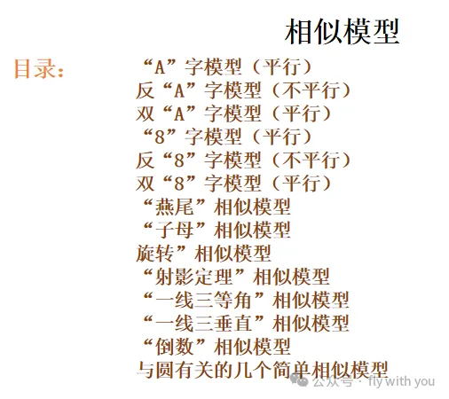 【中考数学】最全相似模型 第2张