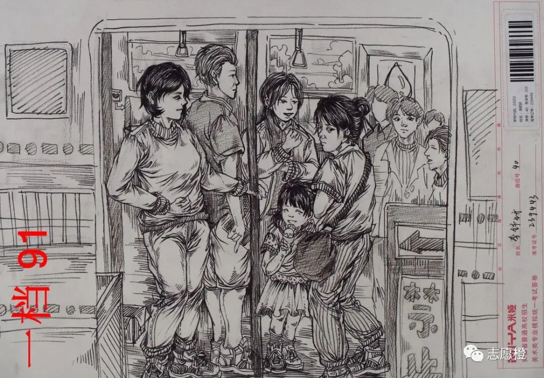 【安徽省】2024届美术模拟考试!速写还有很大进步空间!附高分卷点评! 第160张