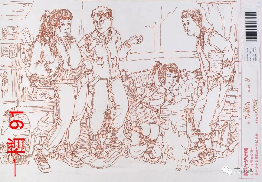 【安徽省】2024届美术模拟考试!速写还有很大进步空间!附高分卷点评! 第164张