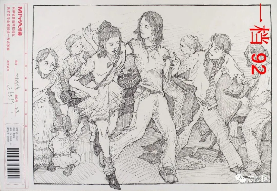 【安徽省】2024届美术模拟考试!速写还有很大进步空间!附高分卷点评! 第180张