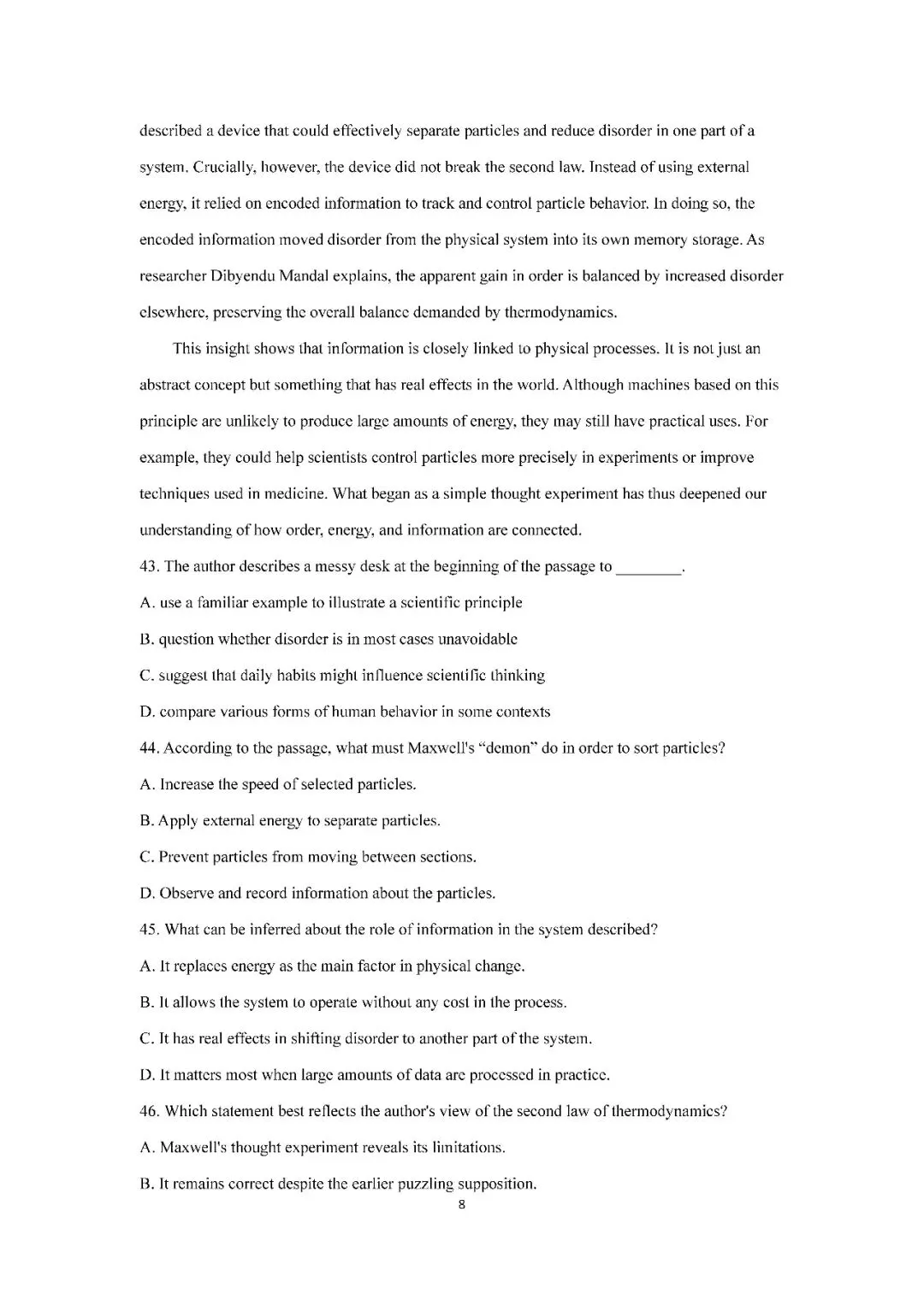 2026届上海市长宁区高三二模英语试卷(含答案) 第8张