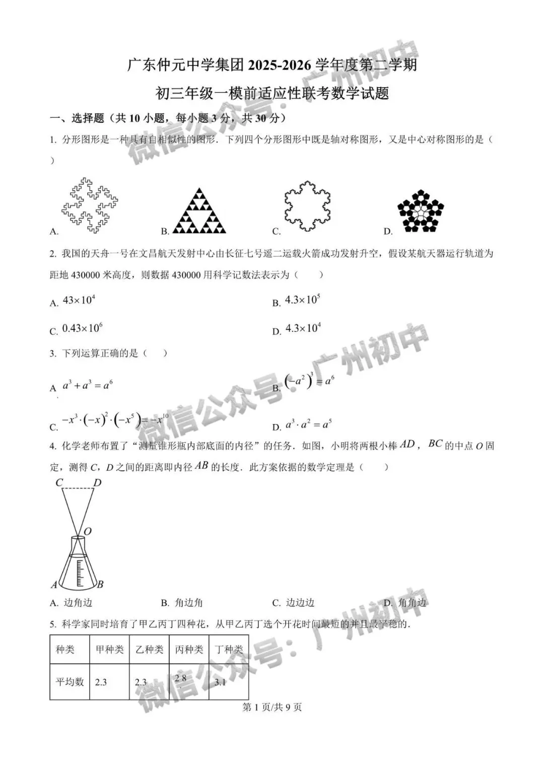 一模统考在即!2026 广州名校一模真题速领下载! 第85张