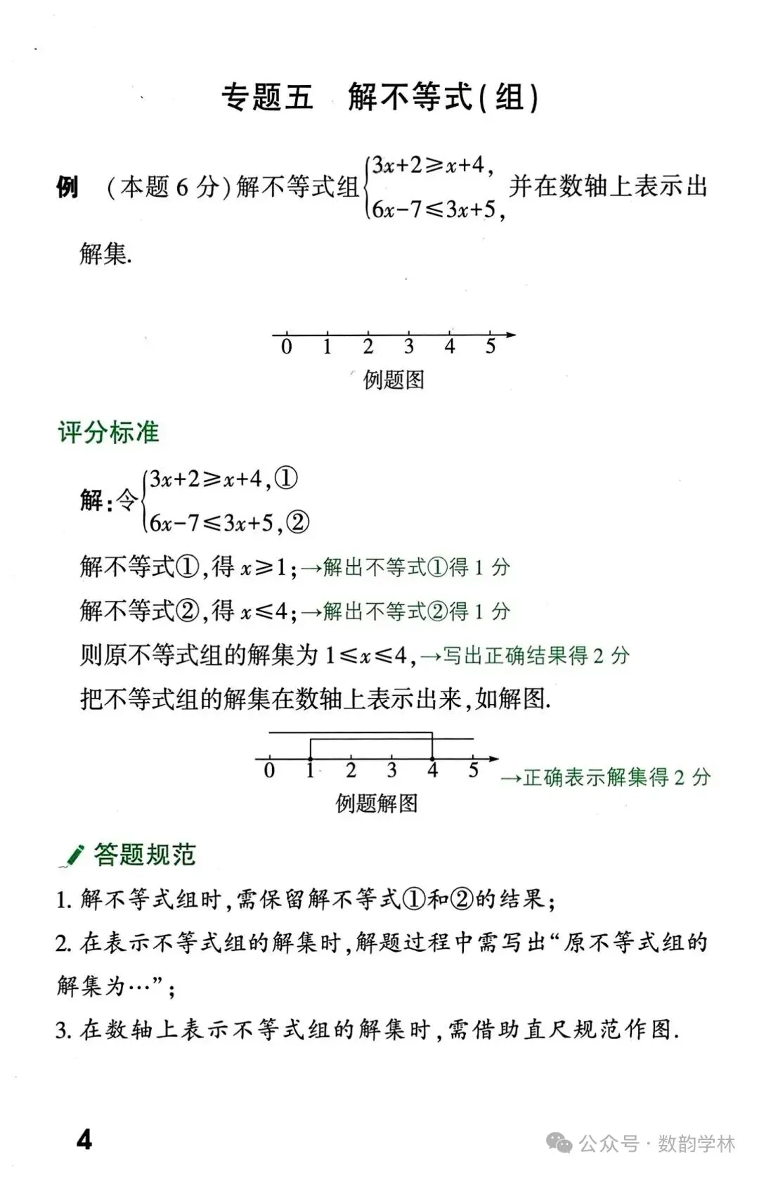 中考数学真题答题规范及评分标准 第4张