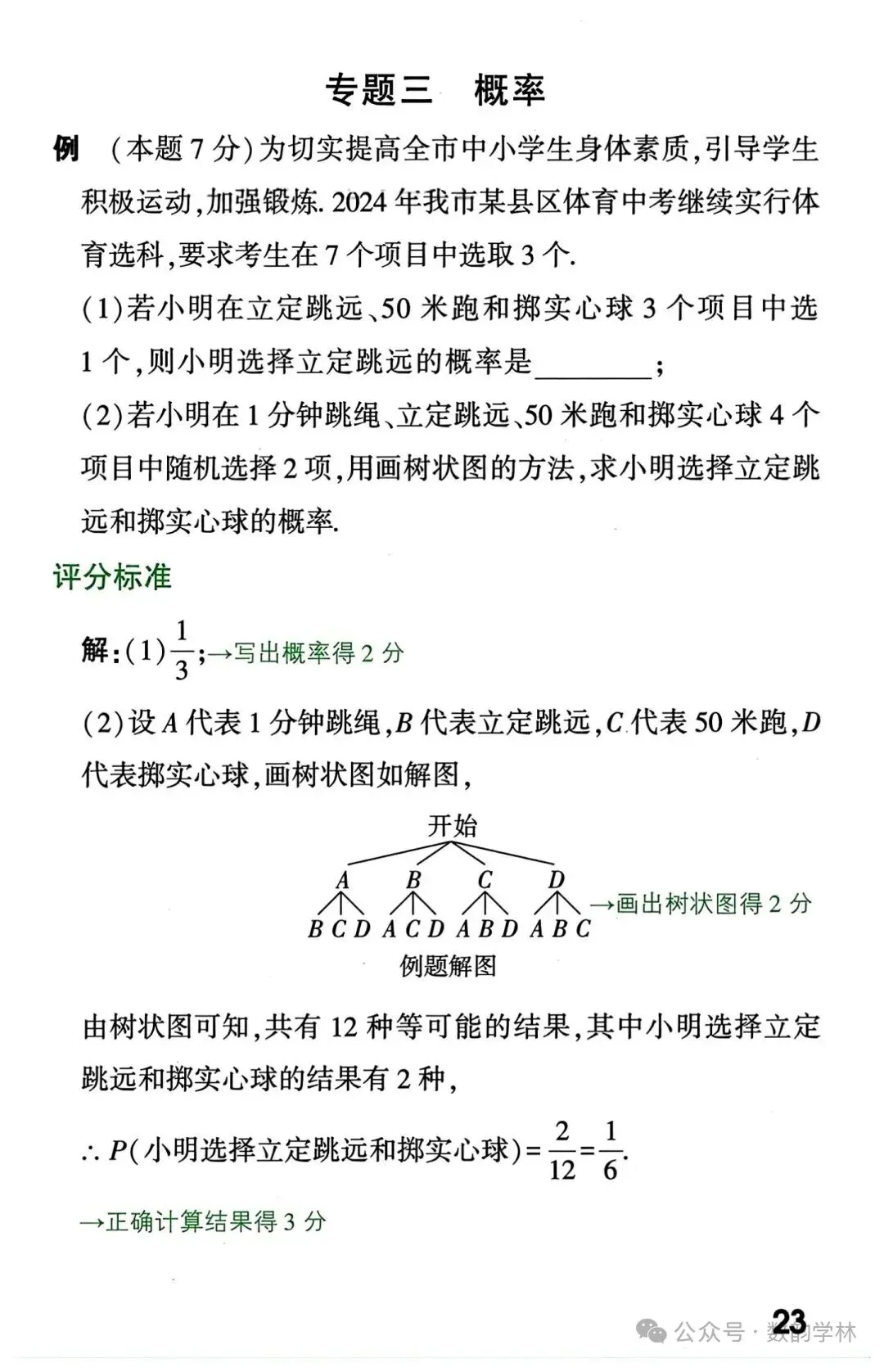 中考数学真题答题规范及评分标准 第23张