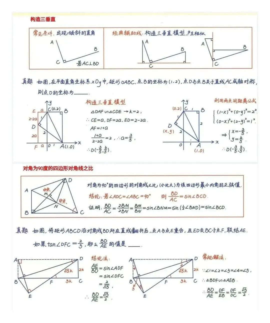 中考数学常用压轴题快解模型!开背! 第3张