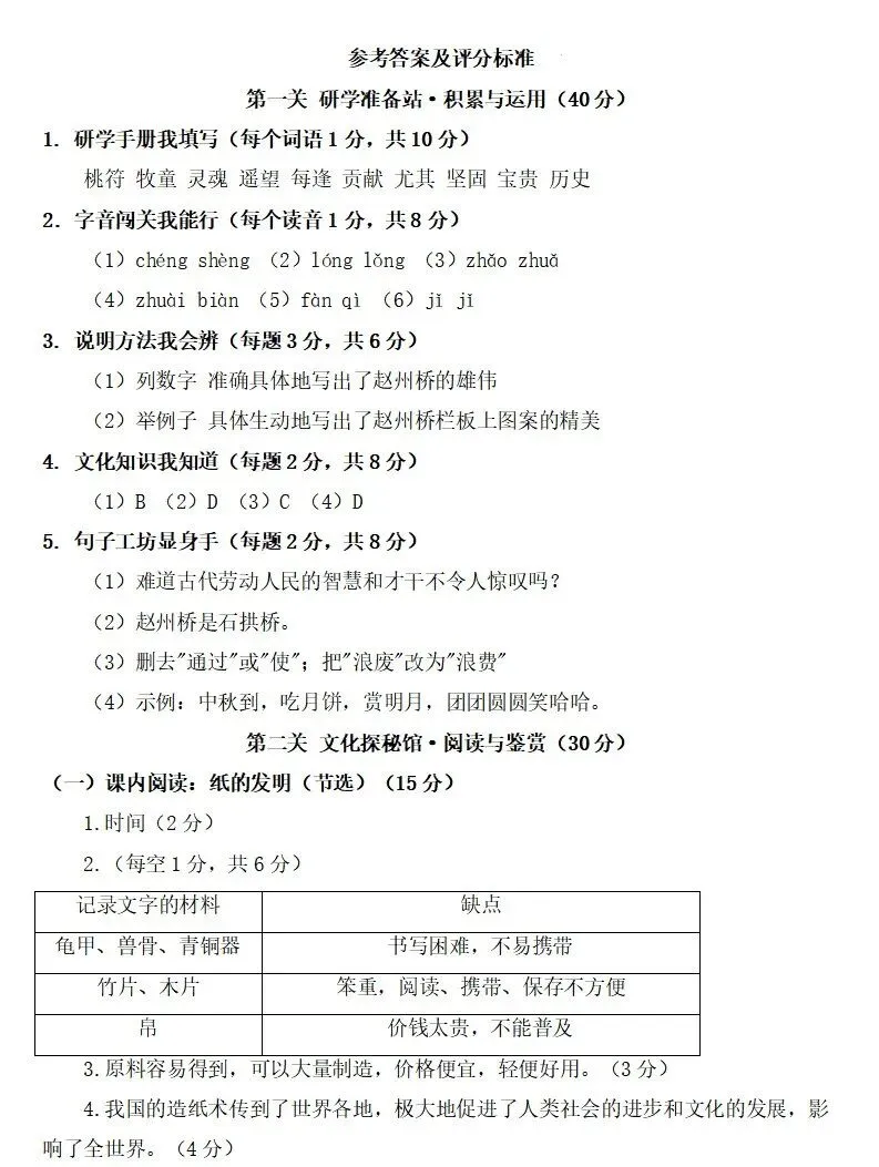 部编版三年级下册四单元课试卷 第6张