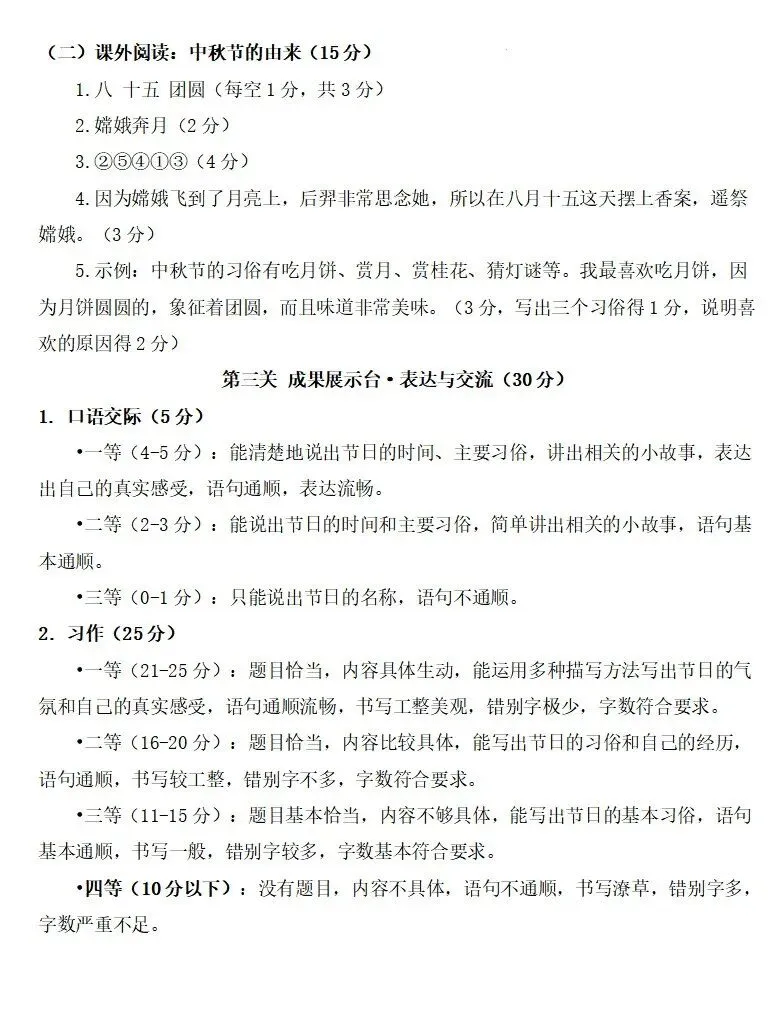 部编版三年级下册四单元课试卷 第7张