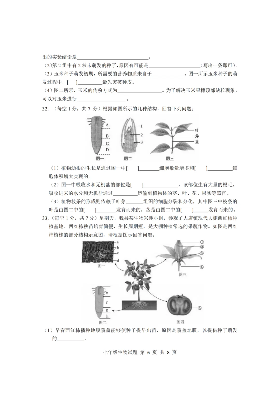 期中真题-2025 年临沂莒南县初一下学期期中生物试题(完整版 + 答案) 第9张