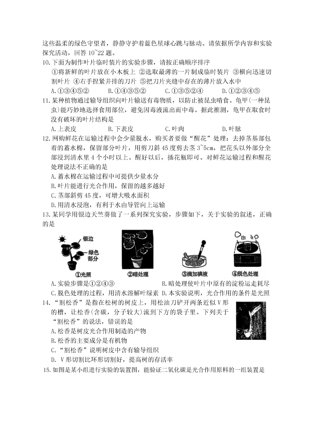 期中真题-2025 年临沂兰山区初一下学期期中生物试题(完整版 + 答案) 第6张