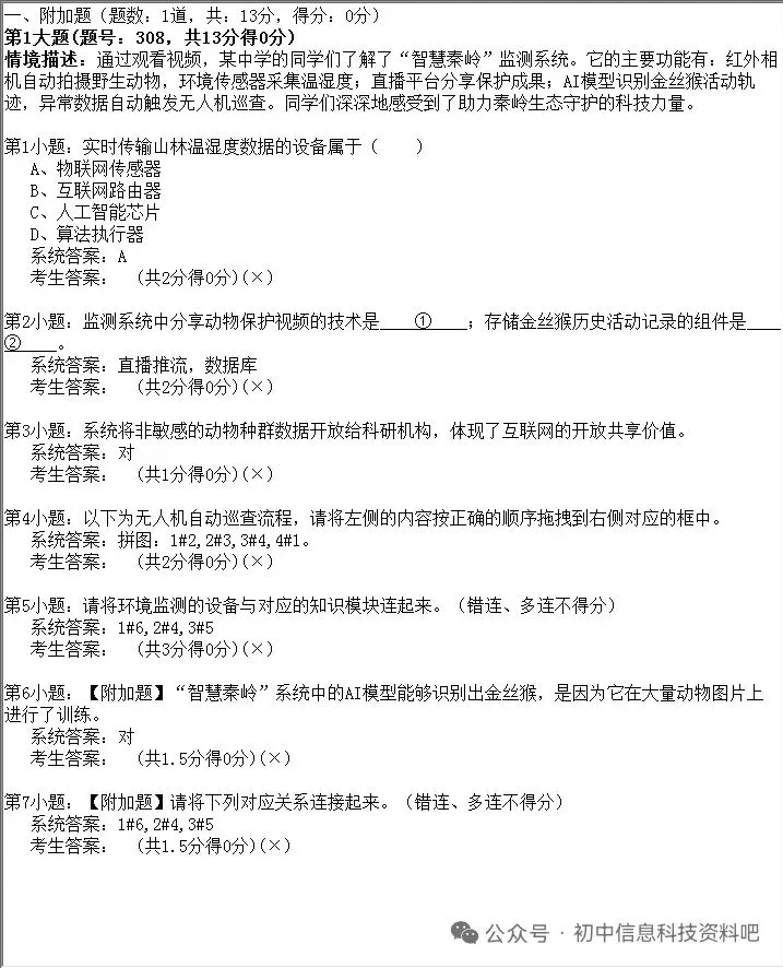 2026年陕西省初中信息科技学业考试题库模拟真题(四) 第4张