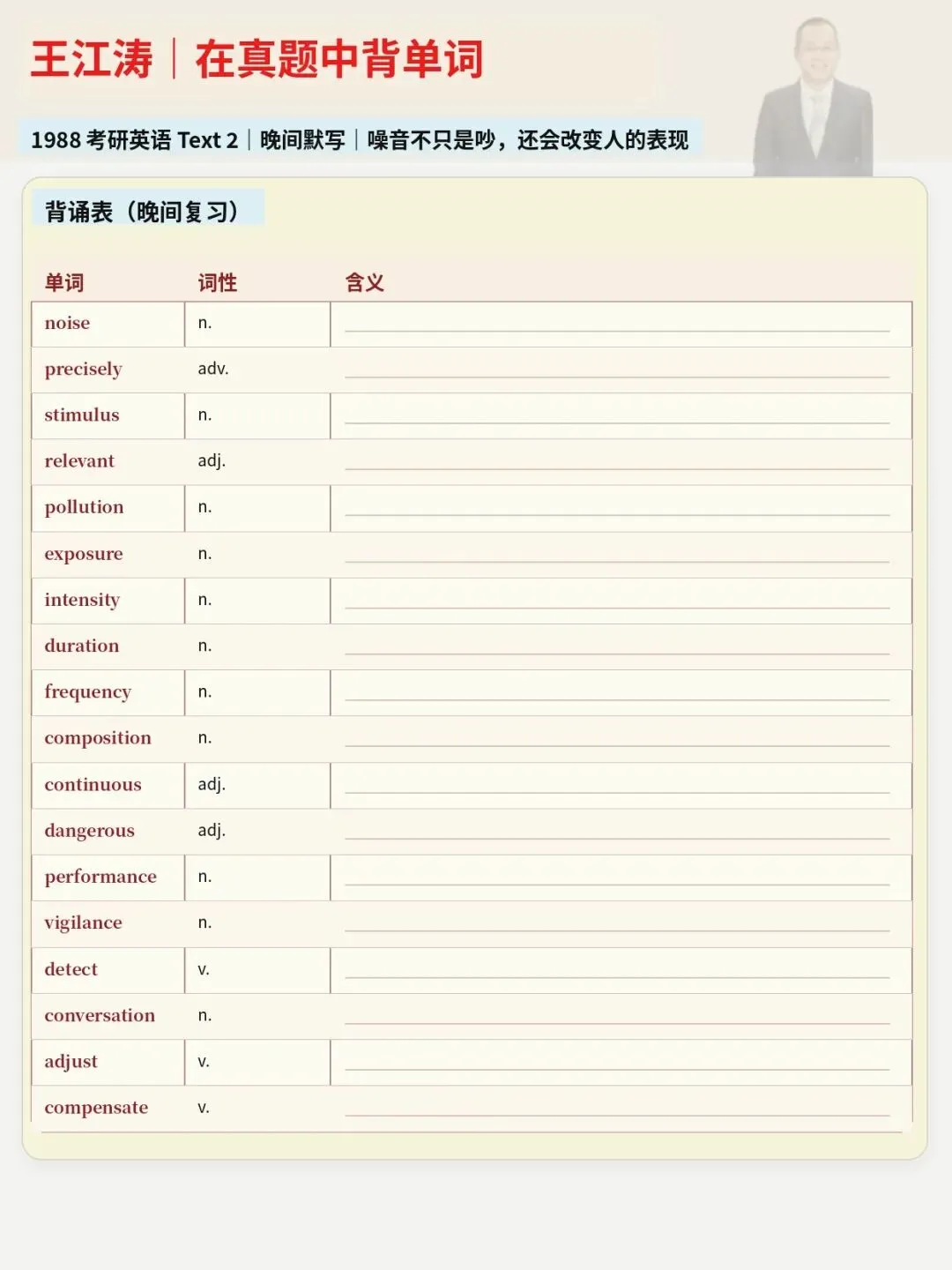 真题中背单词!来和王江涛老师一起学习! 第7张