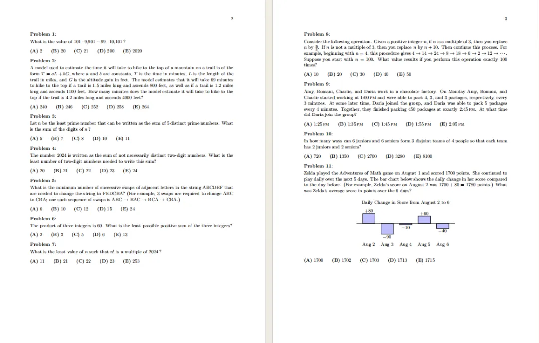 别瞎找了!AMC10数学竞赛近10年真题+解析,电子版直接领,可打印! 第3张