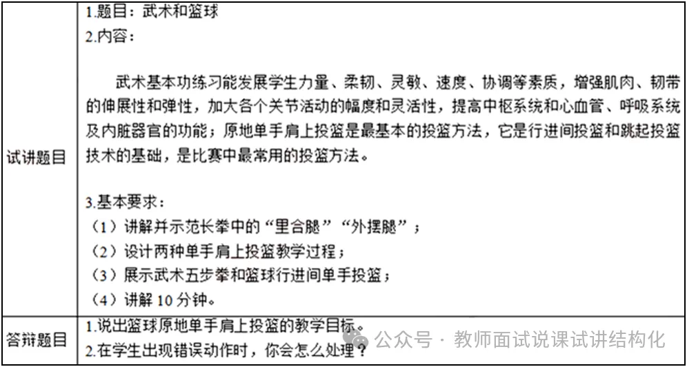26教资面试!初中体育面试试讲真题+解析+答辩【包括12月面试】 第3张