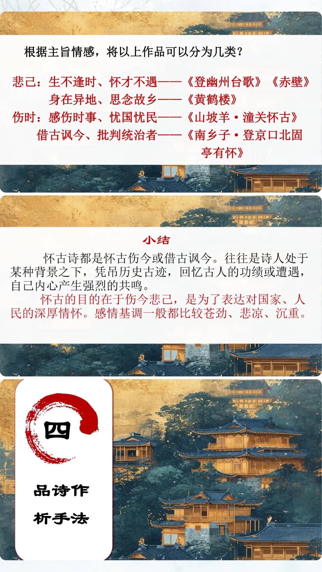 中考复习咏史怀古诗歌整合复习 第8张