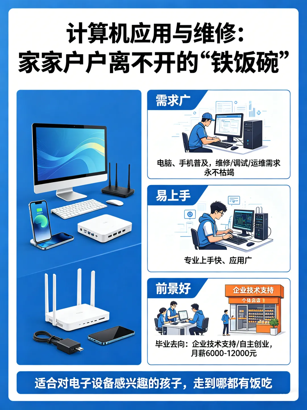 中考落榜别焦虑!这6个热门技术专业,让孩子凭手艺拿高薪、不被淘汰~ 第8张