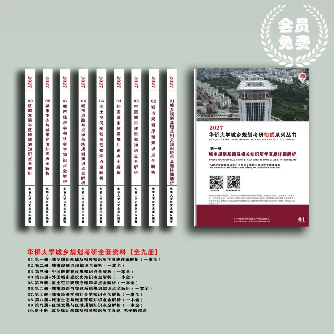 华侨大学城乡规划考研历年真题初复试全套资料,文末赠送历年! 第1张