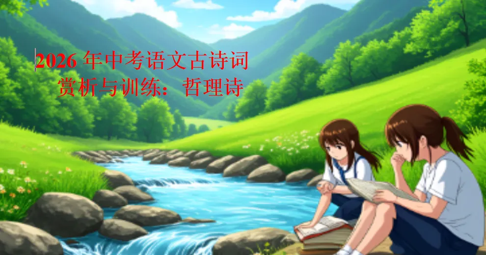2026年中考语文古诗词分类赏析与训练:哲理诗 第2张