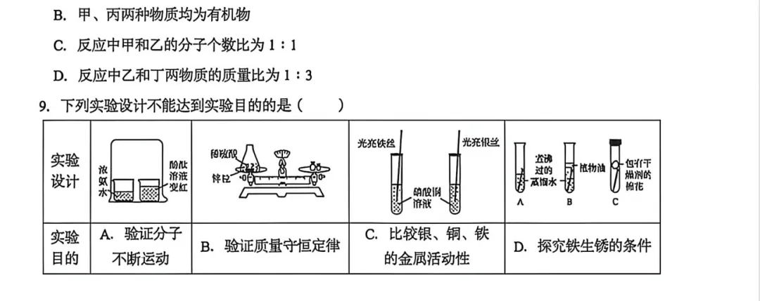 2026年济南历下区中考一模化学题【含解析】 第8张