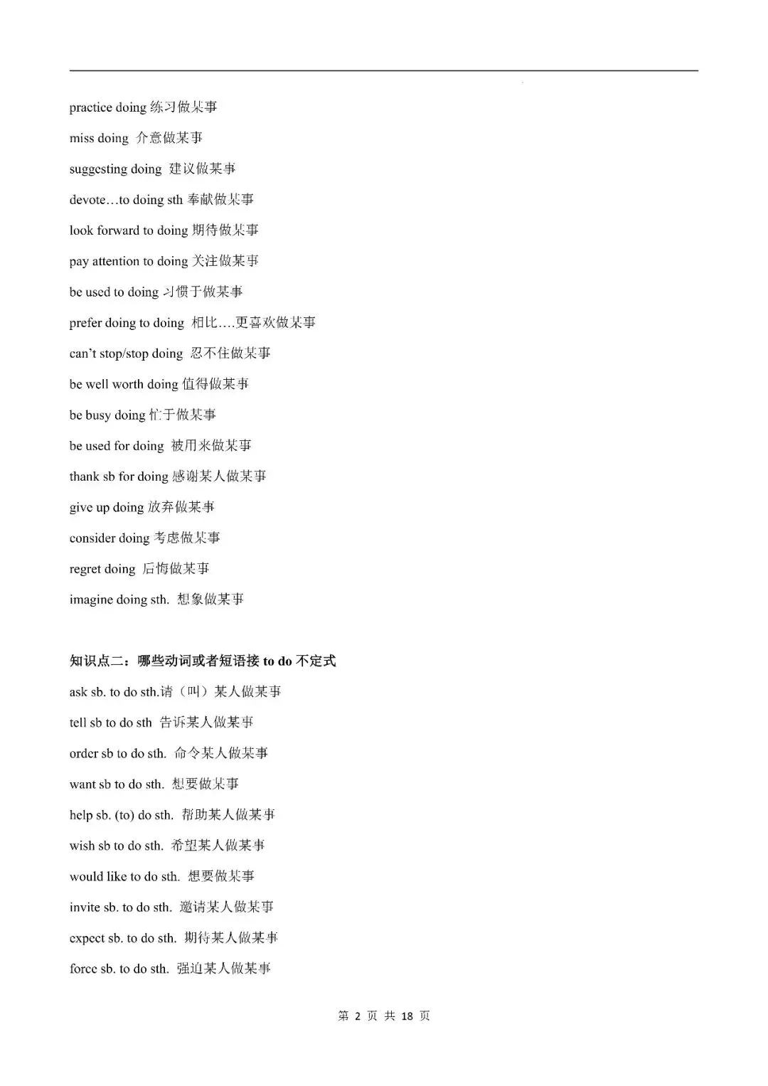 中考英语丨固定搭配归纳及配套练习 第2张