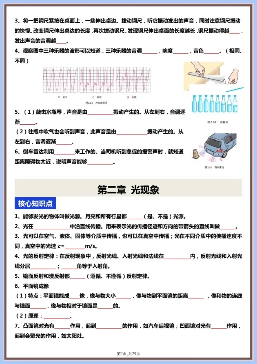 中考倒计时 | 2026年中考物理一轮复习核心知识点+图片考点梳理|含解析(电子版可打印) 第3张