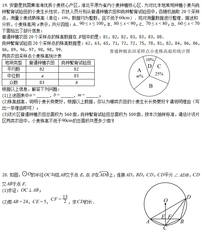 中考三模||2026 年安徽省“C20”教育联盟九年级第三次学业水平检测数学试题(含压轴题解析) 第6张
