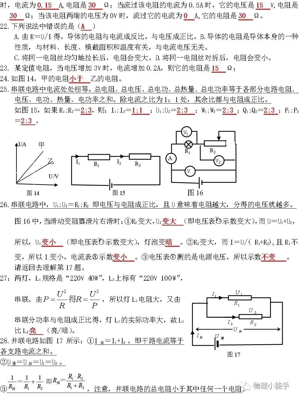 中考物理各章节知识点考点分析 第39张