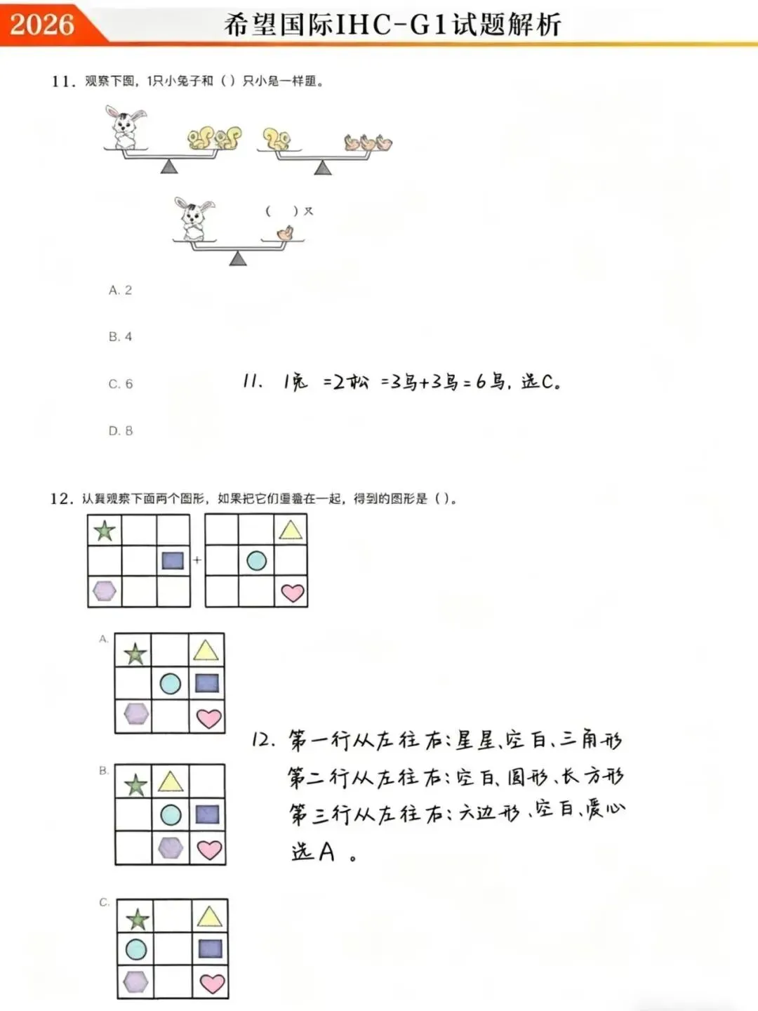 2026希望国际最新真题和详细解析! 第6张