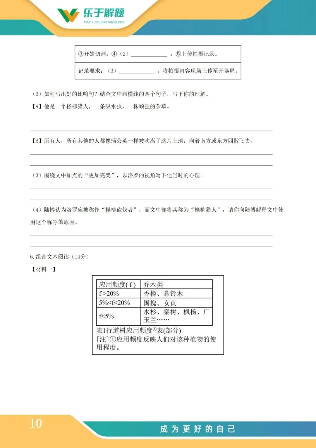 【一模冲刺】九年级中考一模核心专题训练 第119张