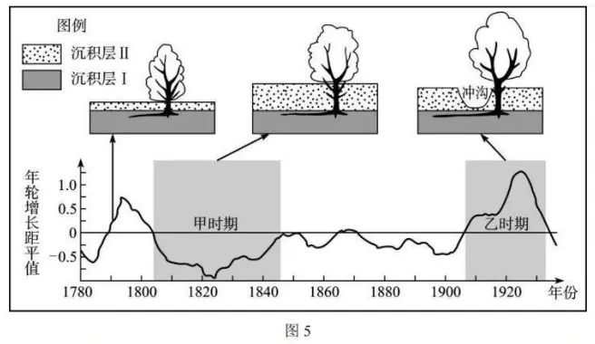 2024年湖南卷地理高考真题:第12~14题.外力作用年轮增长距平值读图差异性、美国西南部某河源的小型谷地——官方答案与解析 第1张