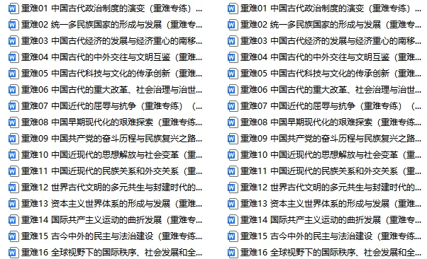 2026年中考历史二轮复习重难点专练,打印一份给孩子,考试轻松突破90分! 第2张