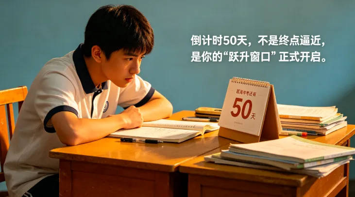 中考50天能量启动:从焦虑到逆袭,每一天都算数 第1张
