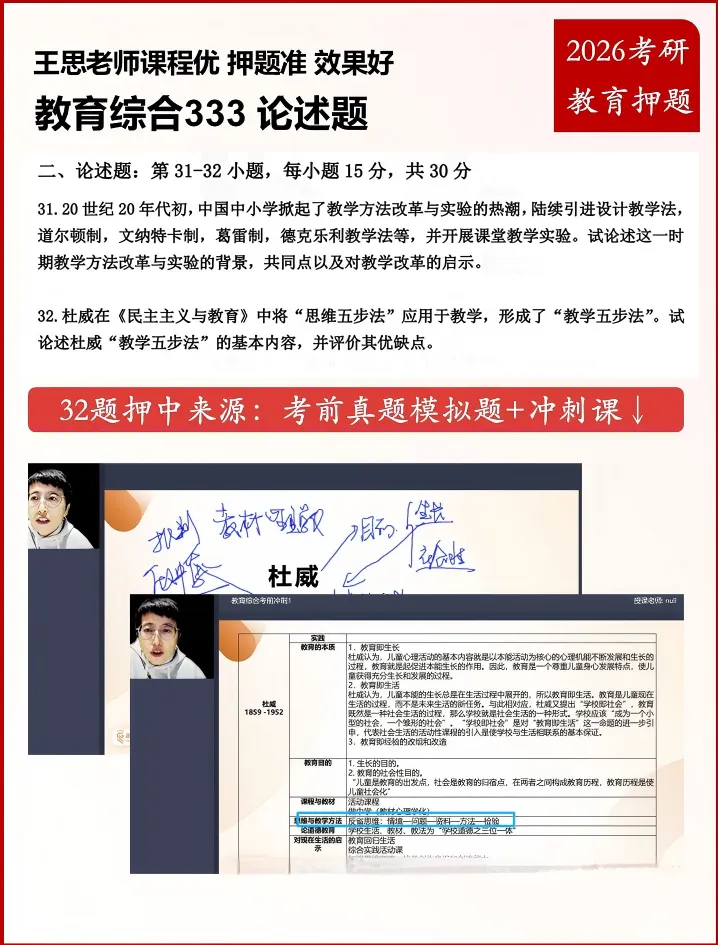 2026 教育综合 333 真题考点全覆盖・命中对比分析 第30张
