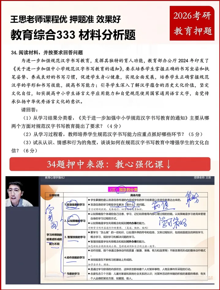2026 教育综合 333 真题考点全覆盖・命中对比分析 第35张