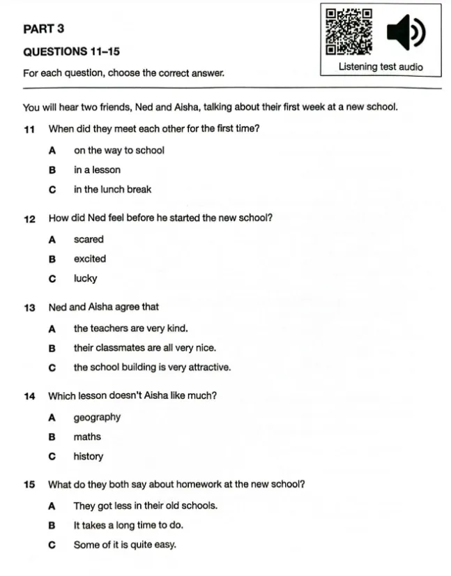 2025KET真题资料(口语+听力+阅读与写作) 第8张