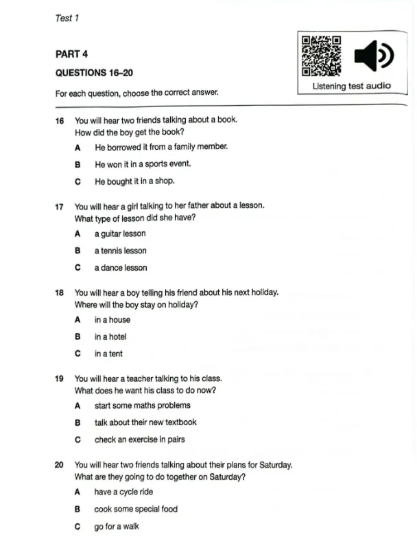 2025KET真题资料(口语+听力+阅读与写作) 第9张