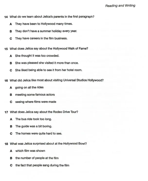 2025KET真题资料(口语+听力+阅读与写作) 第15张