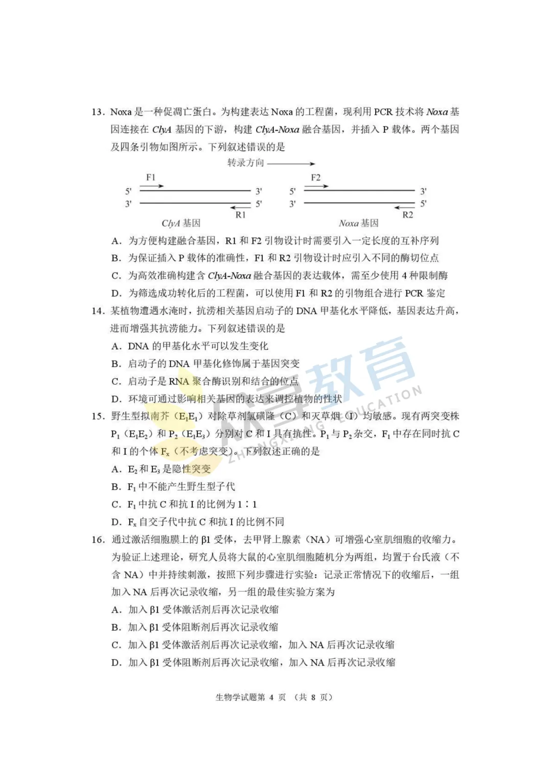 【高三试卷】河南省2026届高三下学期高考适应性考试试卷及答案(9科全,可下载) 第56张