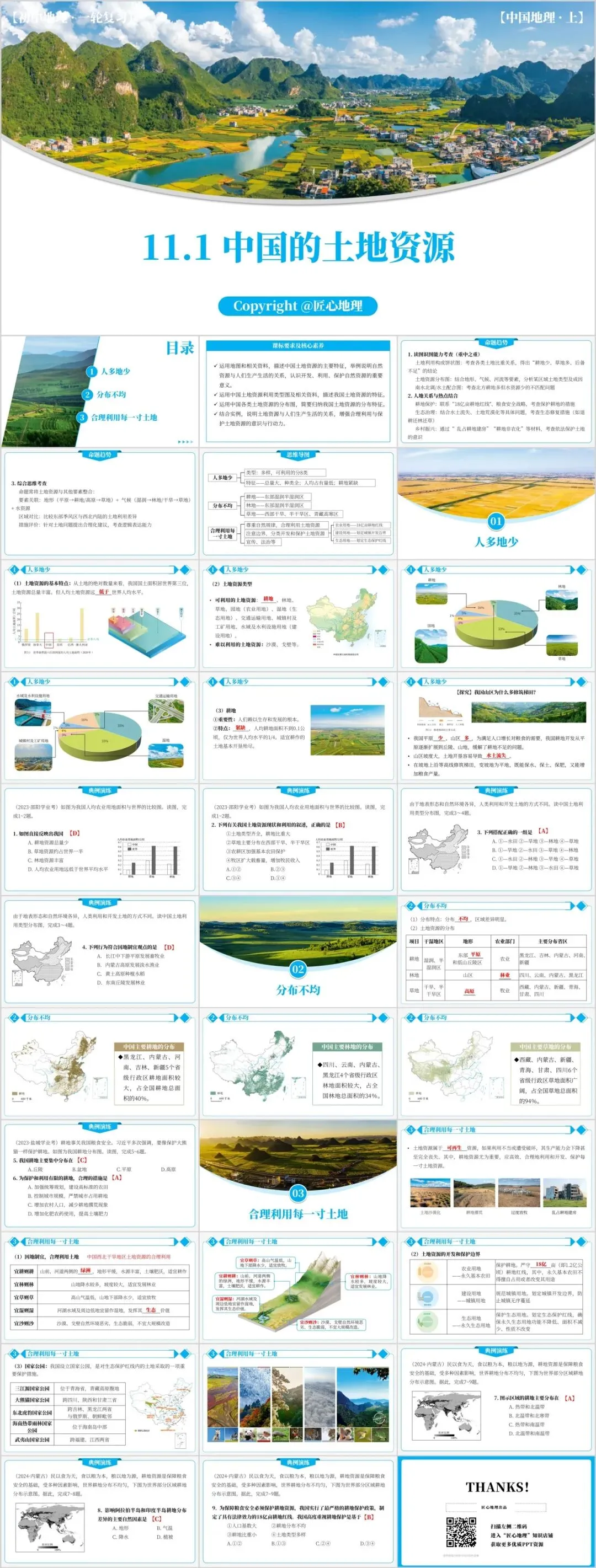 新教材 | 中考一轮复习·中国的土地资源(课件+导学单+练习题) 第5张