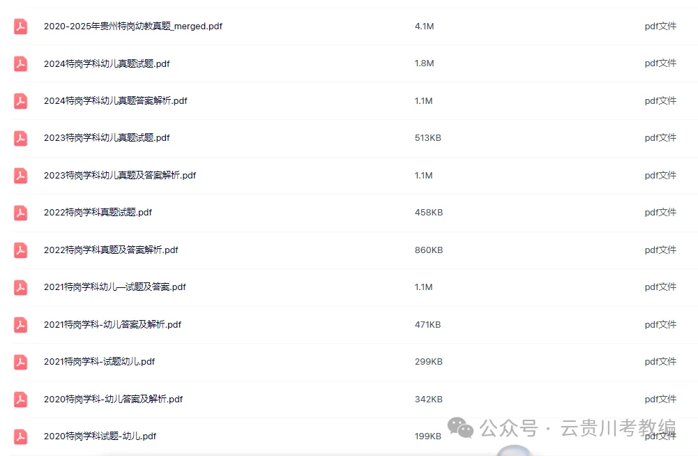 26-贵州特岗《幼教》真题参考+高频考点笔记+1000刷题+八套模拟卷! 第5张