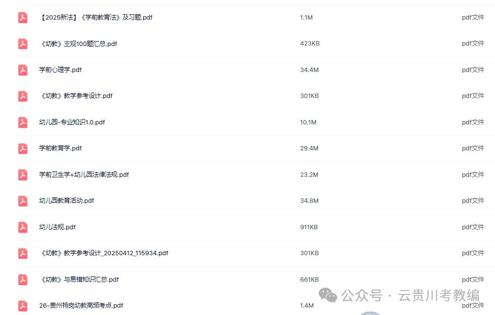 26-贵州特岗《幼教》真题参考+高频考点笔记+1000刷题+八套模拟卷! 第6张