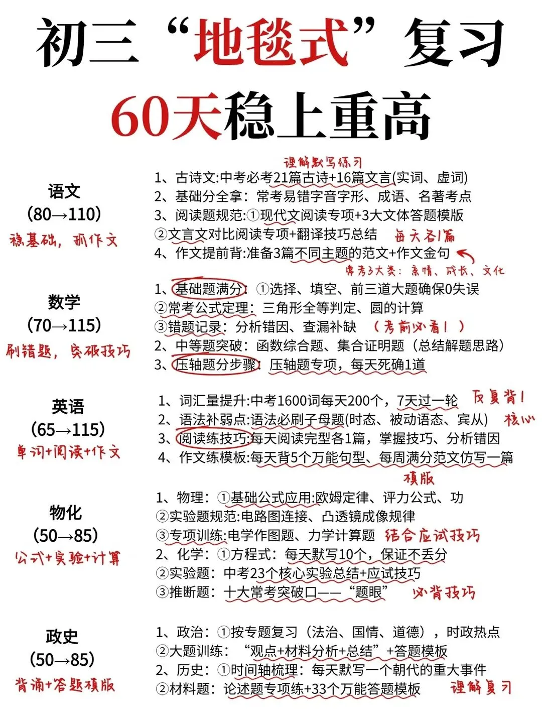 中考最后60天普娃也能绝地反击 第2张