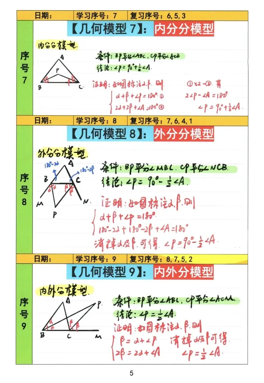 【初中几何】中考几何常考72模型手稿 第6张